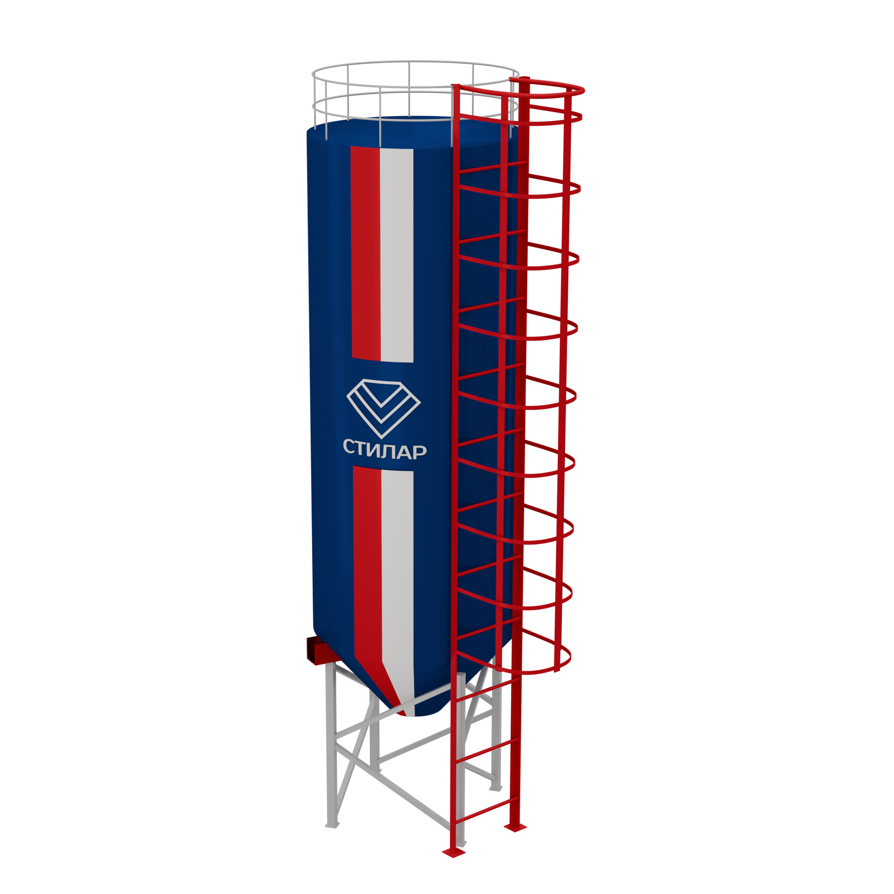 Цельносварный силос для цемента и микросилики 150 м³ от производителя